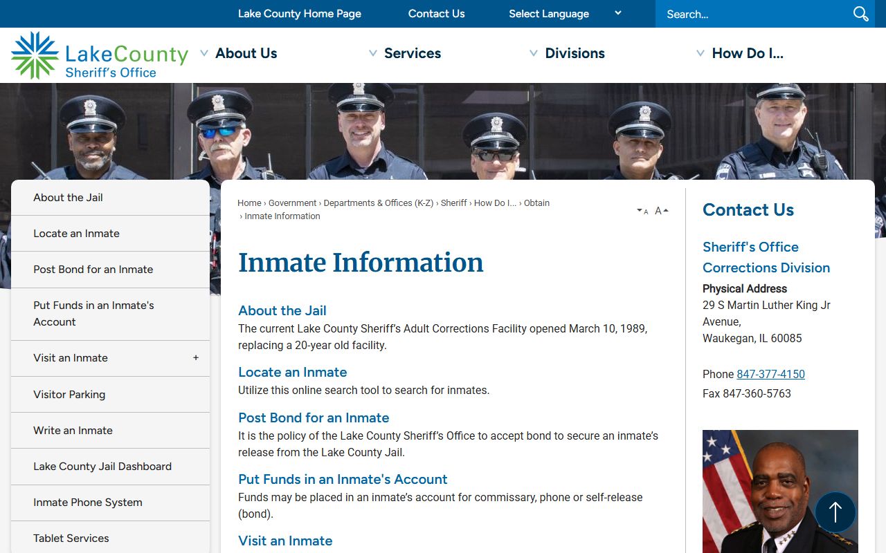 Lake County Sheriff Inmate Information hub